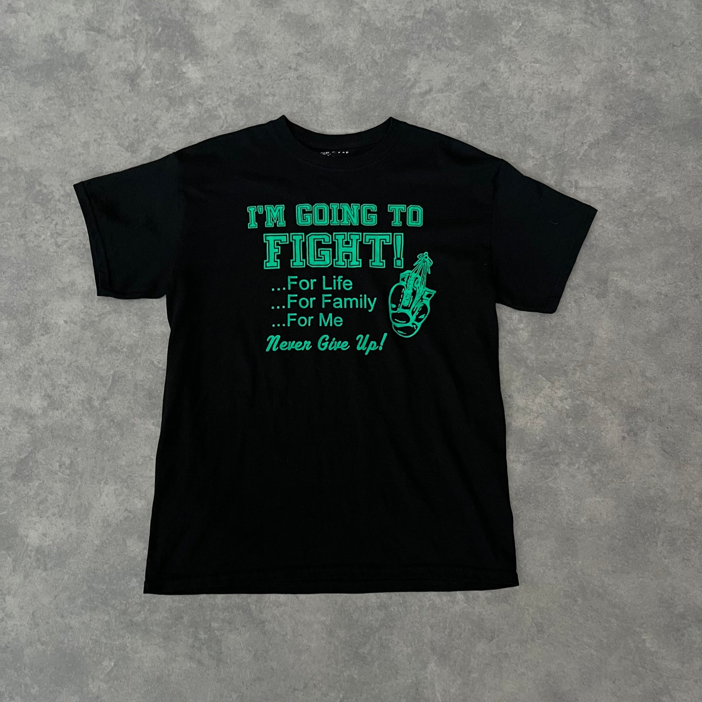 T-shirt Vintage Fight green