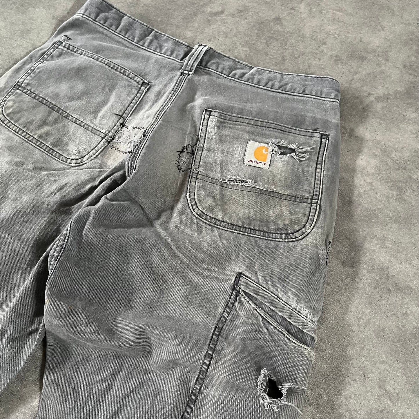 Pantalon Carhartt double knee style usé