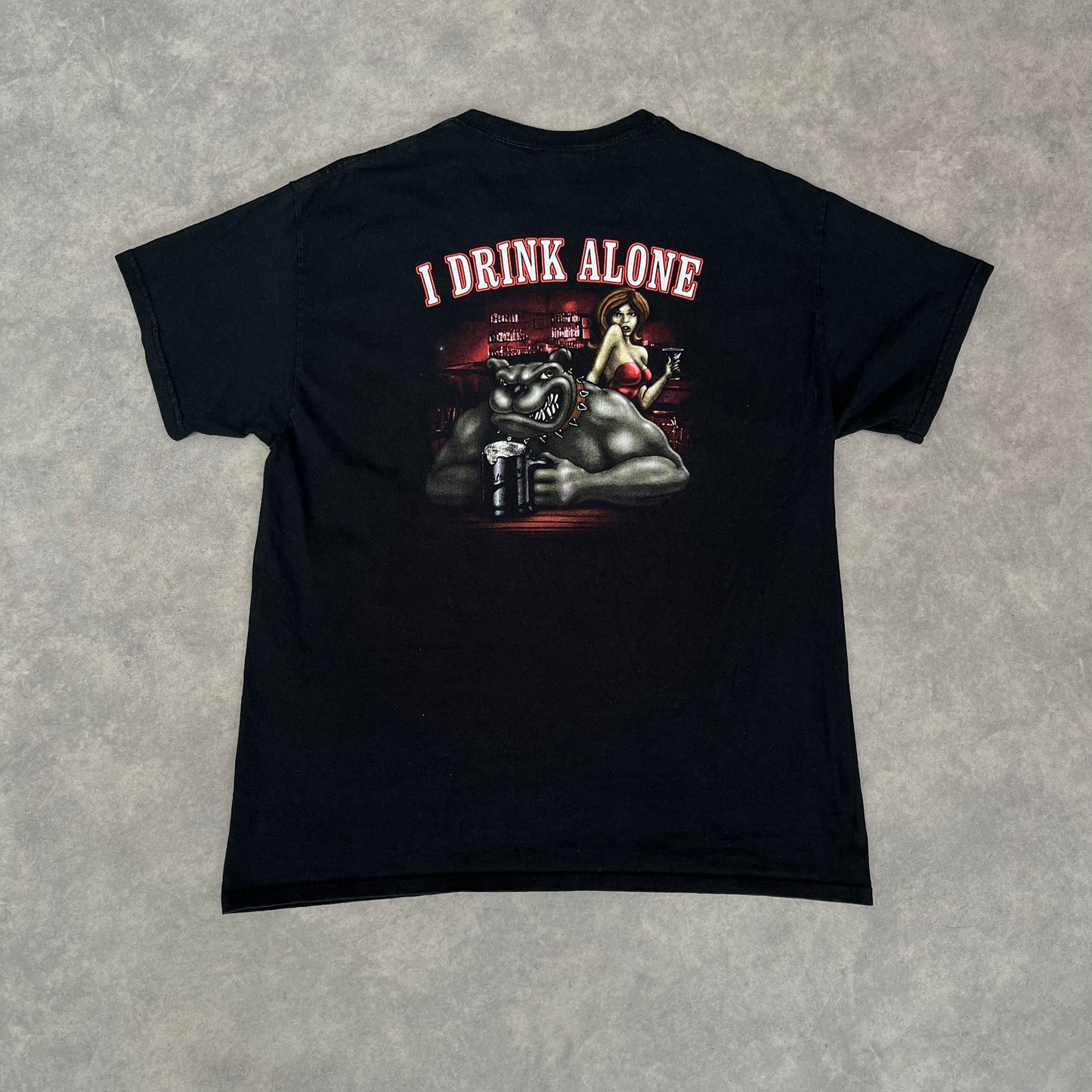 T-shirt Vintage I Drink Alone