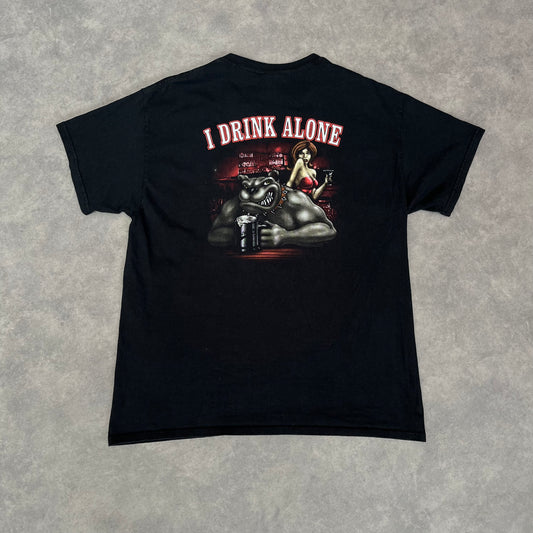 T-shirt Vintage I Drink Alone