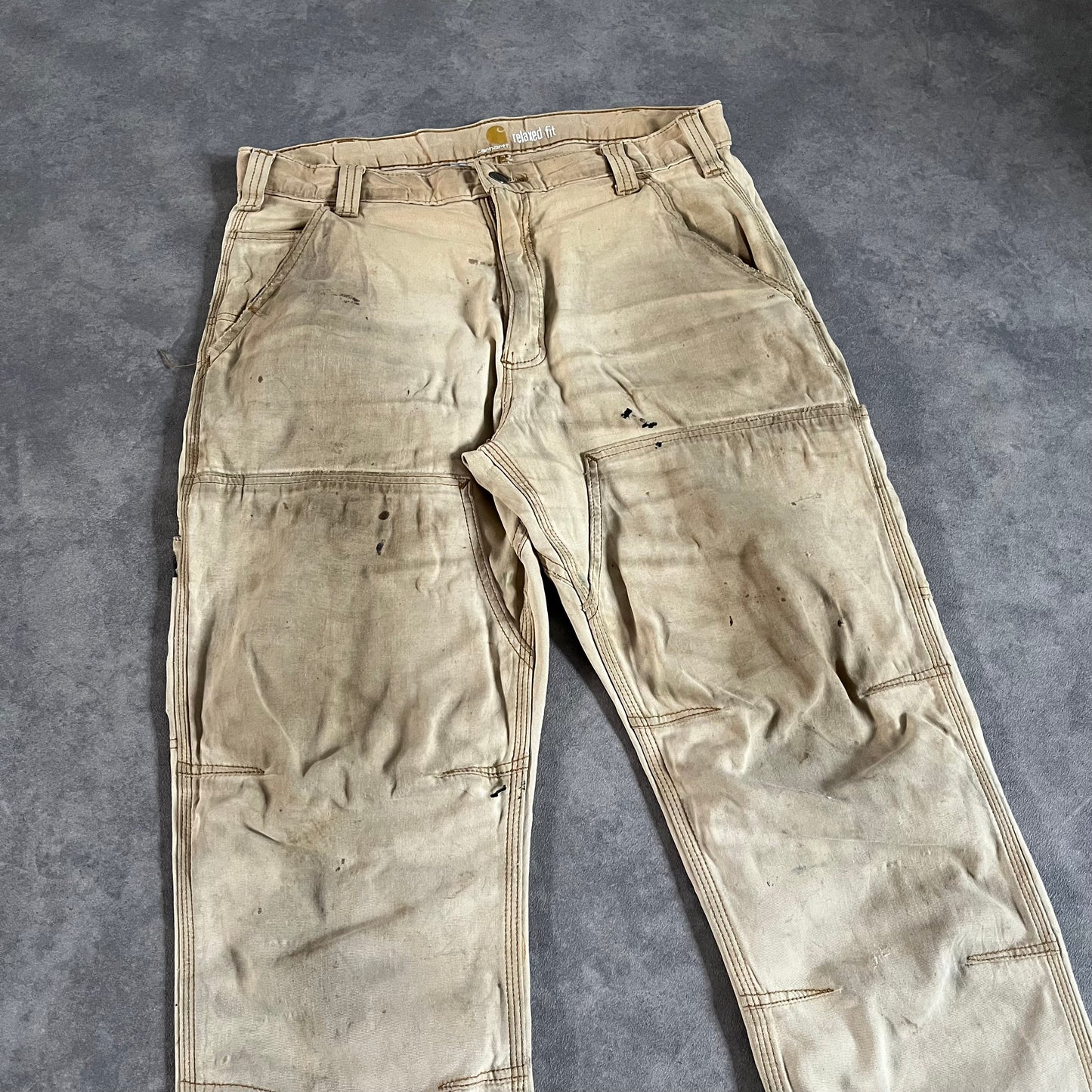 Pantalon Carhartt double knee style usé