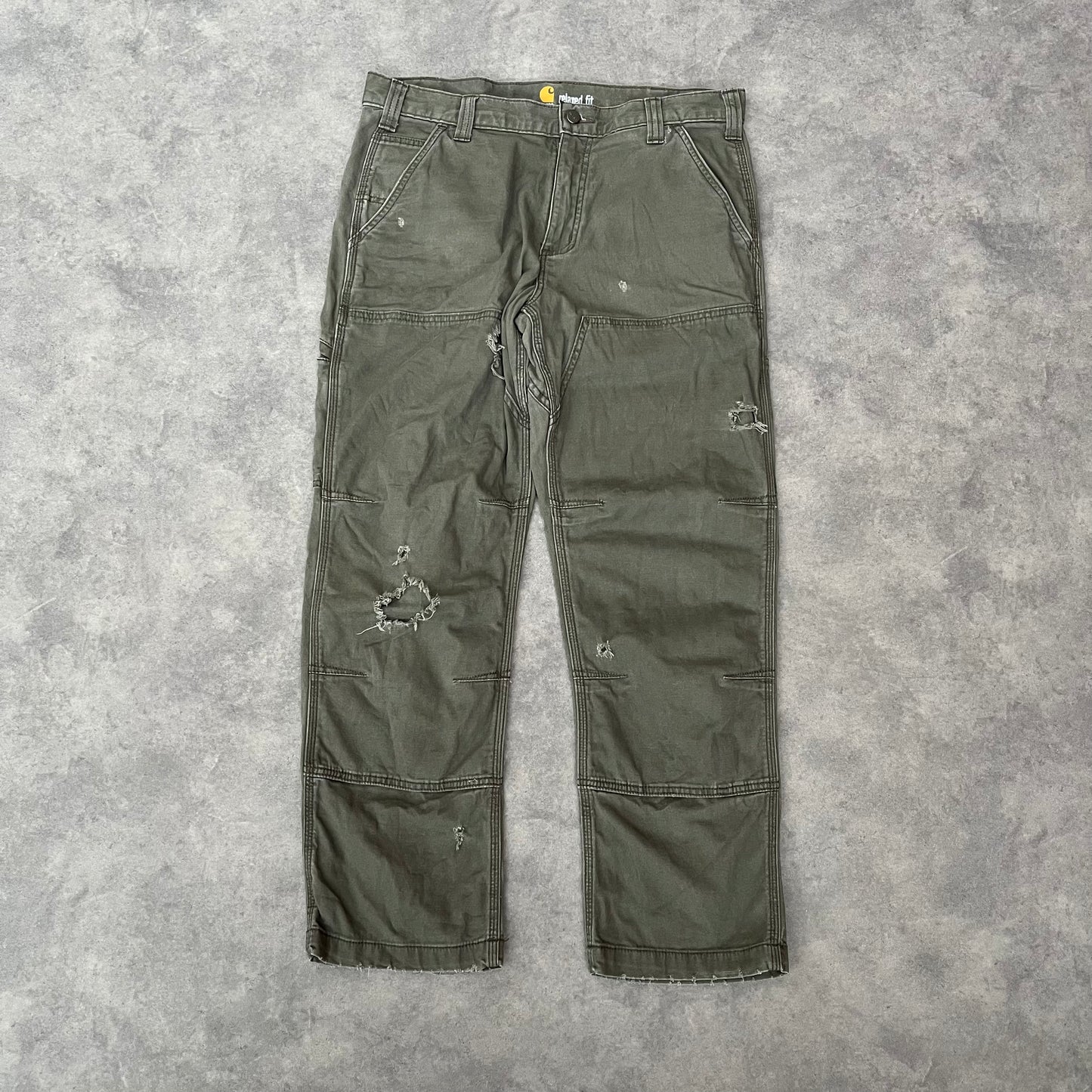 Jean Carhartt double knee style usé